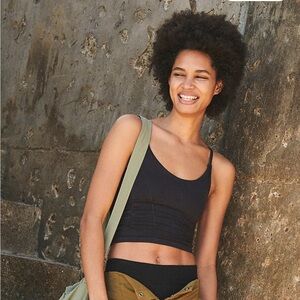 Free People Good Karma Ruched Crop Tank